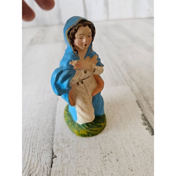Vintage porcelain Mary Nativity village religious decor - Picture 6 of 9